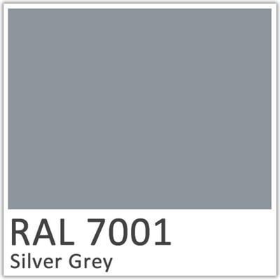 Silver Grey Polyester Flowcoat - RAL 7001