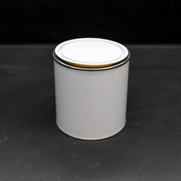 1 L White Lever Lid Tin and Lid