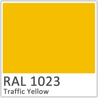 RAL 1023 Traffic Yellow Polyester Flowcoat
