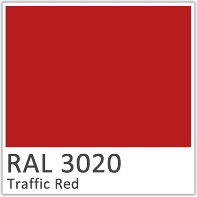 RAL 3020 Traffic Red Polyester Flowcoat