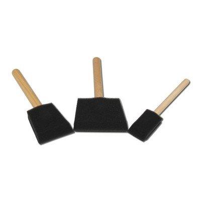 Foam Brush (jenny brush) Set - 1'', 2'' and 3'' brushes