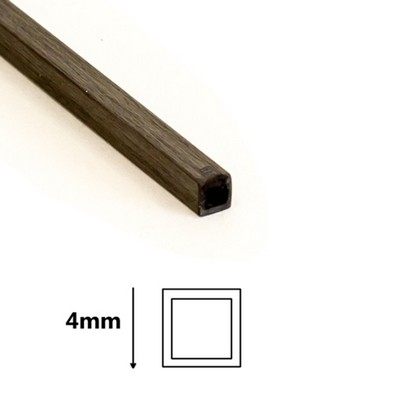Carbon Square Tube (box section) 4mm x 4mm x 0.75mm