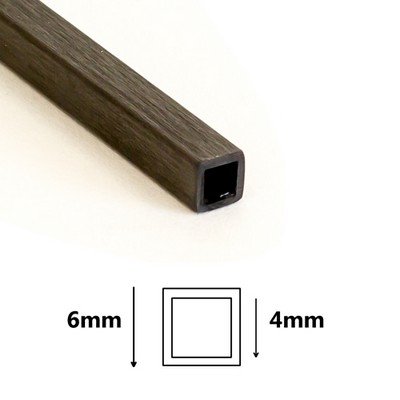 Carbon Square Tube (box section) 6mm x 6mm x 1mm