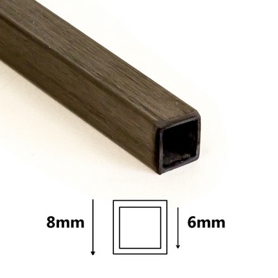 Carbon Square Tube (box section) 8mm x 8mm x 1mm