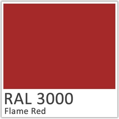 RAL 3000 Flame Red Polyester Flowcoat