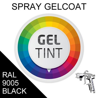 Black Spray Gelcoat RAL 9005 - GT 900 (inc catalyst)