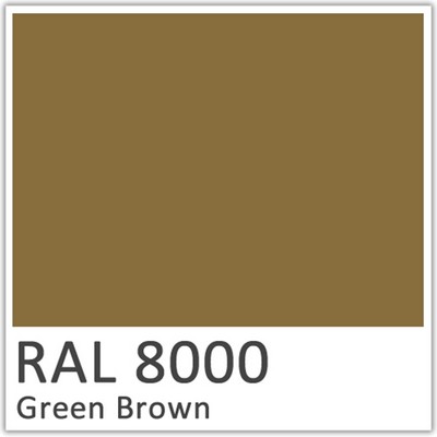 RAL 8000 Green Brown Polyester Flowcoat