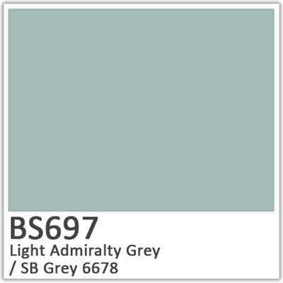 Light Admiralty Grey Polyester Flowcoat (BS 697) SB Grey 6678