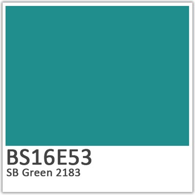 Aquamarine Polyester Flowcoat (BS16E53) SB Green 2183