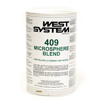 West System 409 White Microsphere Blend for Filling and Fairing GRP Boats 100g 