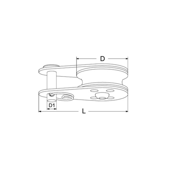 Pulley Block with Removable Pin – 316 / A4 Stainless Steel - 6mm Rope