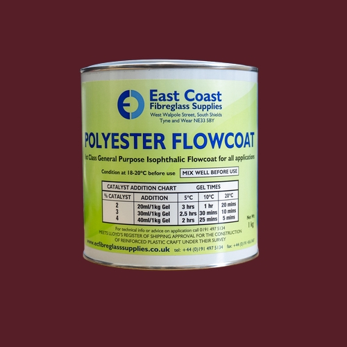 RAL 3005 Wine Red Polyester Flowcoat