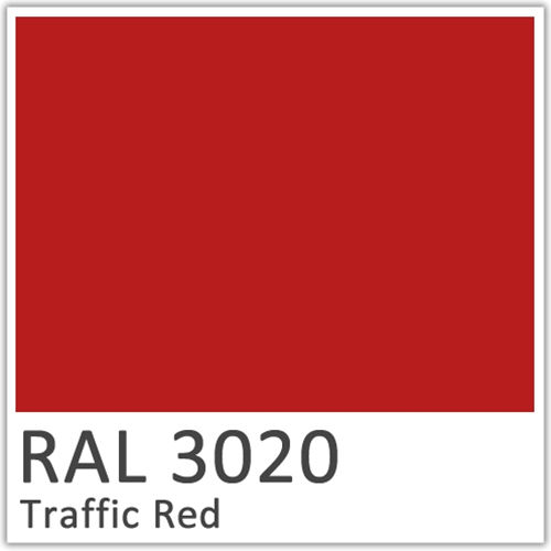 RAL 3020 Traffic Red Polyester Flowcoat