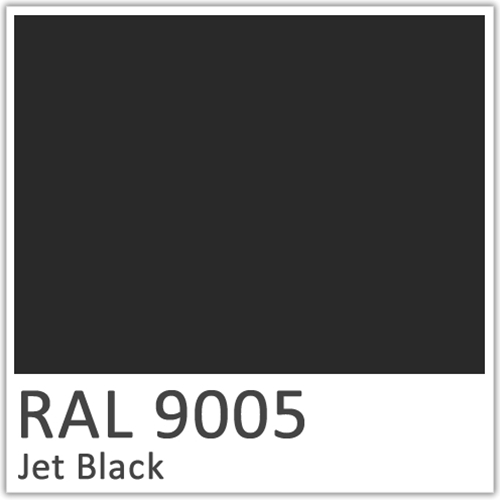 Jet Black Polyester Flowcoat - RAL 9005