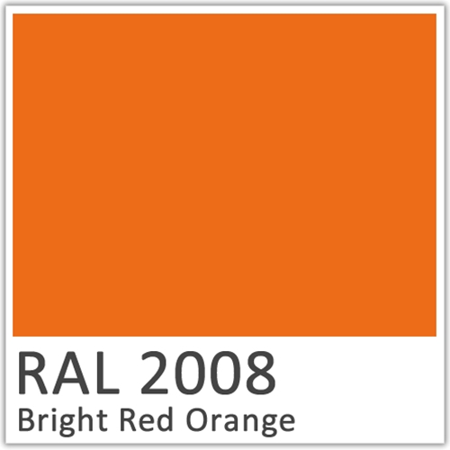 RAL 2008 Bright Red Orange Polyester Flowcoat