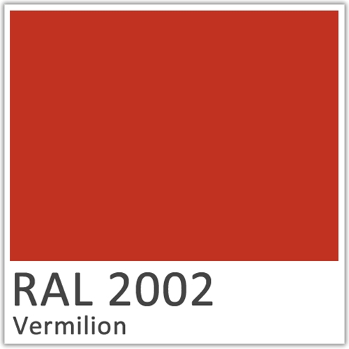 RAL 2002 Vermillon Polyester Flowcoat
