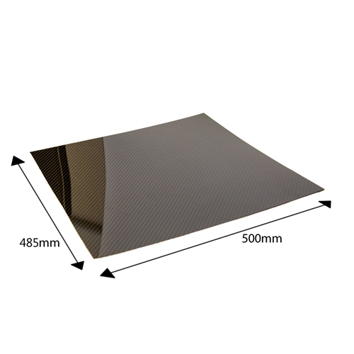 Carbon Flat Sheet - 485mm x 500mm