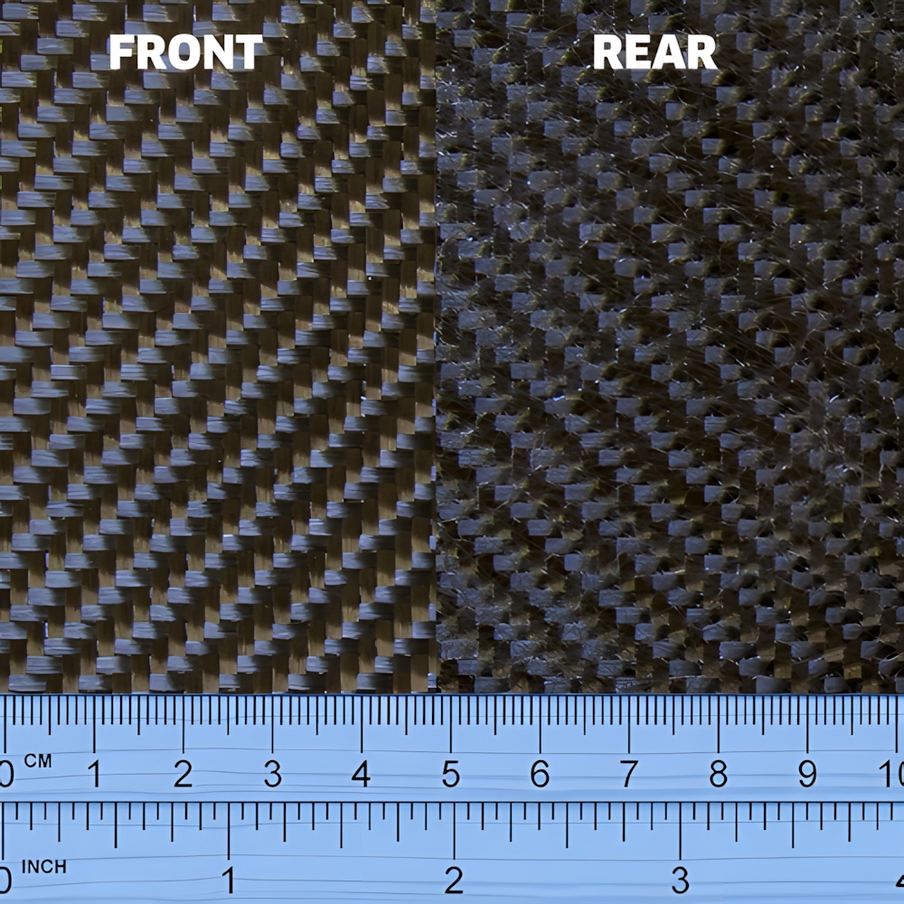 200g Carbon Fibre Cloth, twill weave veil backed