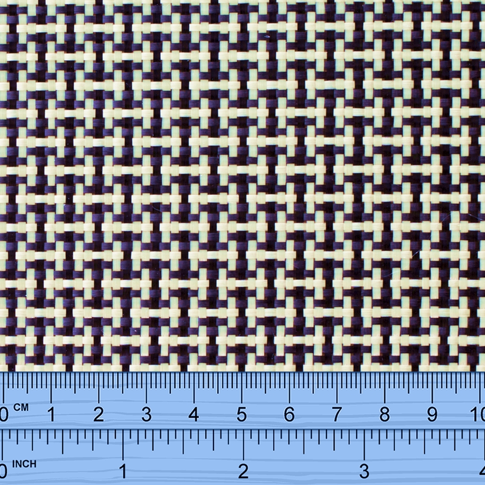 Carbon/Kevlar® Hybrid 180g Plain Weave - 1 mt wide