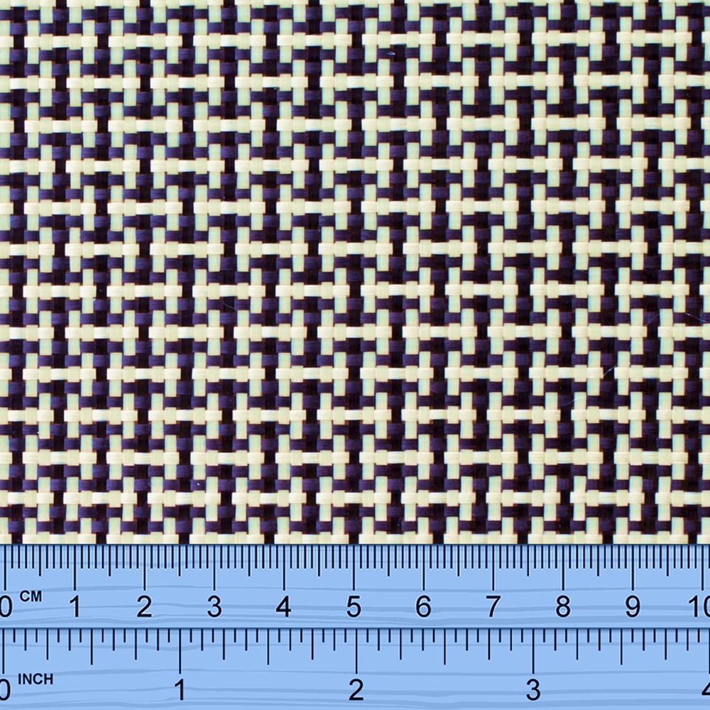 Carbon/Kevlar Hybrid 188g Plain Weave - 1 mt wide