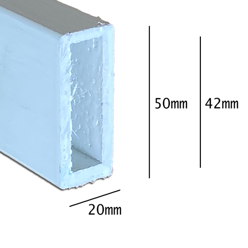 Glass fibre Box Section 50mm x 20mm