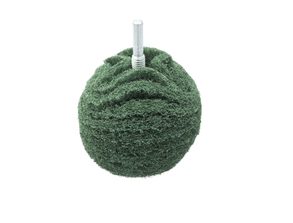Scruff Part 75mm Medium Scruff Ball – Green (P100–P150) – 6mm Spindle