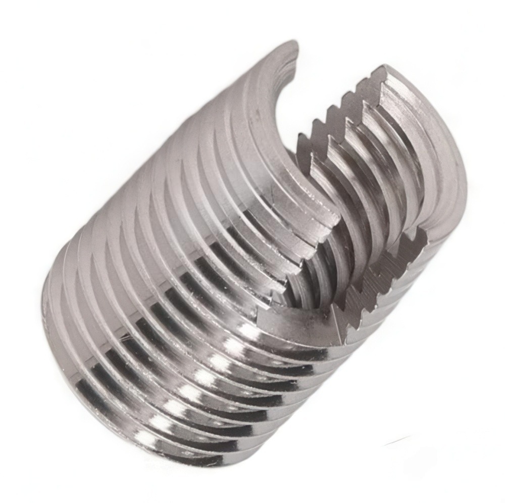 Stainless Steel A1 (303) Slotted Self-Tapping Threaded Inserts - M4 x 8mm